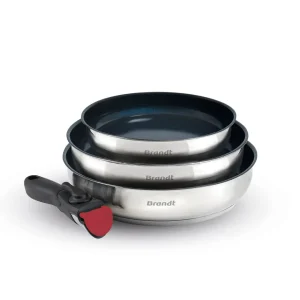 Batterie de cuisine 4 pièces en acier inoxydable*Brandt Hot