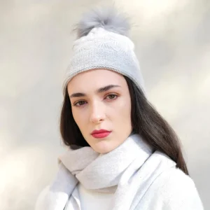 Bonnet à pompon cachemire - Gris claire*CXLbyChristianLacroix Fashion