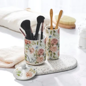 Bougie parfumée en pot de porcelaine Dutch flowers Blanc - Jasmin u0026 Ylang - 315 g*Rodier Clearance