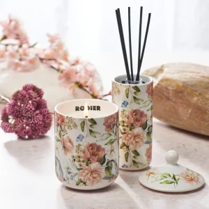 Bougie parfumée en pot de porcelaine Dutch flowers Blanc - Jasmin u0026 Ylang - 315 g*Rodier Clearance
