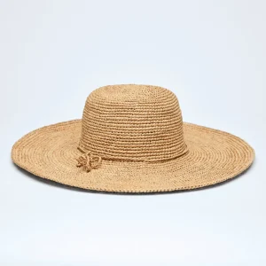 Chapeau Solena en raphia confectionné à la main - thé foncé*CXLbyChristianLacroix Discount
