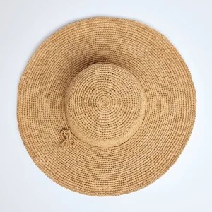 Chapeau Solena en raphia confectionné à la main - thé foncé*CXLbyChristianLacroix Discount