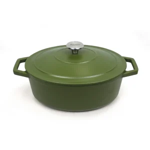 Cocotte en fonte d'acier ovale vert mat*Sauter Best