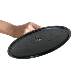 Cocotte en fonte d'acier ovale noir mat 30 cm*Brandt Discount