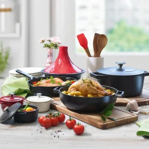 Cocotte en fonte d'acier ovale noir mat 30 cm*Brandt Discount