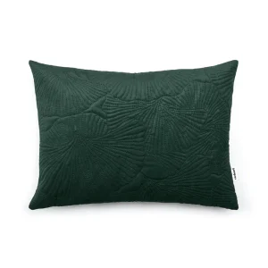 Coussin fleur embossé - Vert foncé*Cacharel Hot