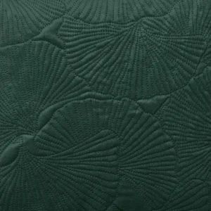 Coussin fleur embossé - Vert foncé*Cacharel Hot