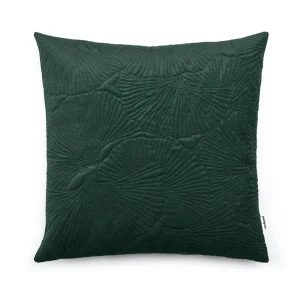 Coussin fleur embossé - Vert foncé*Cacharel Hot
