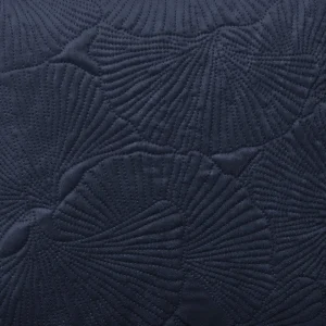 Coussin fleur embossé Bleu foncé*Cacharel Discount