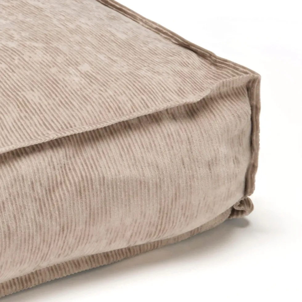 coussin_pour_chien_velour_1.webp Coussin pour chien velours côtelé - Taupe*Cacharel New