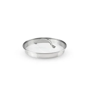 Couvercle en verre avec bouton en inox*Sauter Clearance
