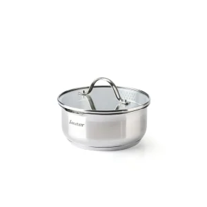 Couvercle en verre avec bouton en inox*Sauter Clearance