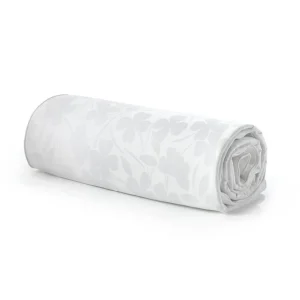 Couverture - tissé Jacquard - Petites Fleurs blanc*Cacharel Outlet