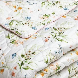 Couvre-lit ultra doux - dessin : Jardin de Fleurs blanc*Rodier Online