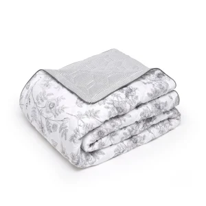 Couvre-lit XL Envolée de papillons Blanc - 220 x 250 cm*Cacharel New