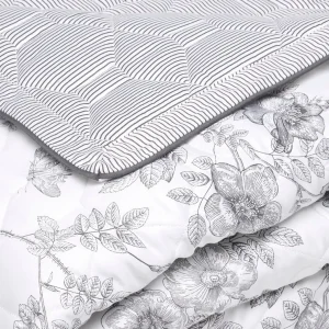 Couvre-lit XL Envolée de papillons Blanc - 220 x 250 cm*Cacharel New