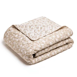 Couvre-lit XL ultra doux - dessin : Les Yeux de Suzanne Taupe - 220 x 250 cm*Ines by Ines de la Fressange Clearance