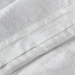 Drap plat bébé en satin de coton - tissé Jacquard - Arles Blanc*CXLbyChristianLacroix Sale