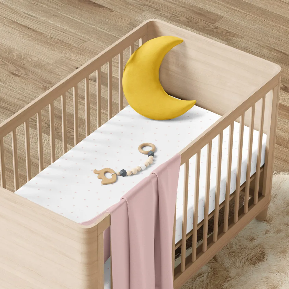 drap_plat_bb_satin_de_cot_1-3.webp Drap plat bébé satin de coton - Points Polka Blanc*Cacharel Discount
