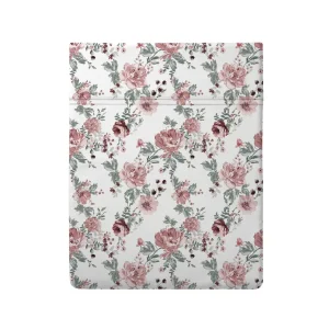 Drap plat satin de coton - Peony Blanc*Maison Héritage Clearance