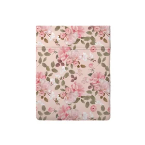 Drap plat satin de coton - Cerisier des Collines Rose*Cacharel Sale