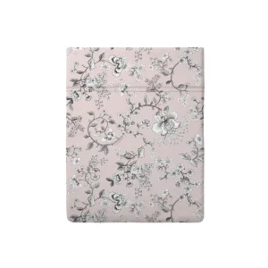 Drap plat satin de coton - Jardin Secret Rose*Cacharel Sale