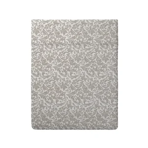 Drap plat satin de coton - Damask Floralia Taupe*Rodier Online