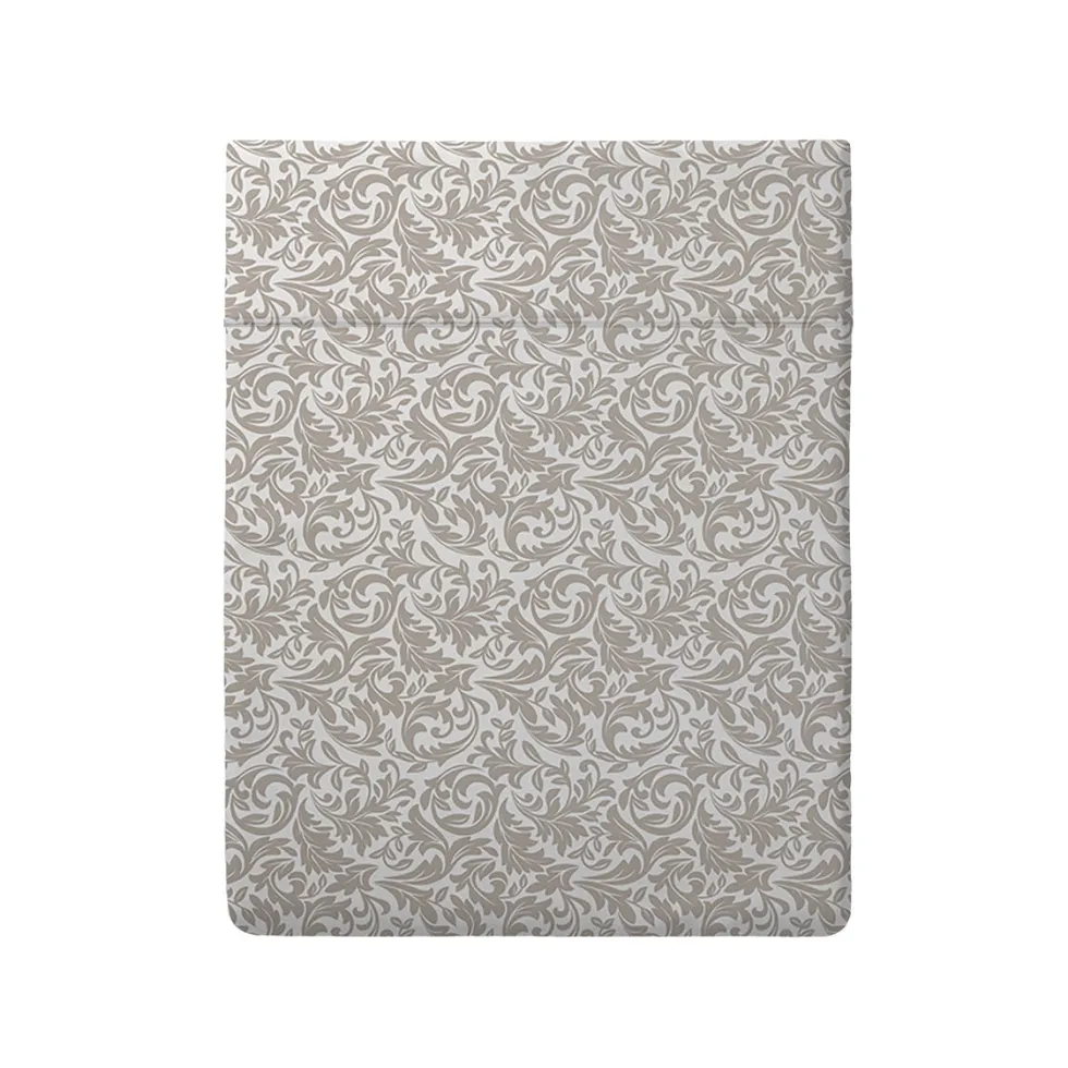 drap_plat_satin_de_coton__0-18.webp Drap plat satin de coton - Damask Floralia Taupe*Rodier Online