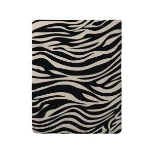 Drap plat satin de coton - Rêves zébrés Noir*Maison Héritage Sale