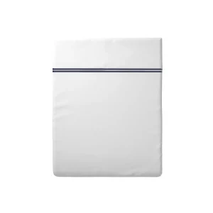 Drap plat satin de coton - La Rochelle Bleu foncé / Blanc*Cacharel Best