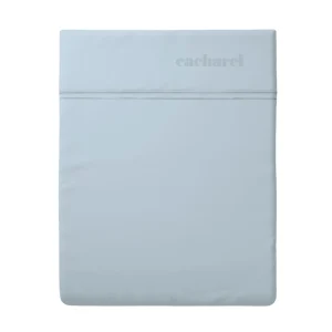 Drap plat satin de coton - Uni Bleu Sarcelle*Cacharel Discount