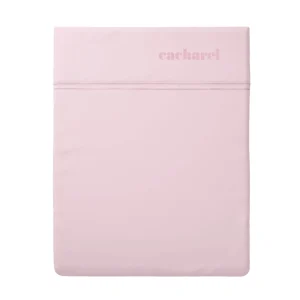 Drap plat satin de coton - Uni Rose Blush*Cacharel Outlet