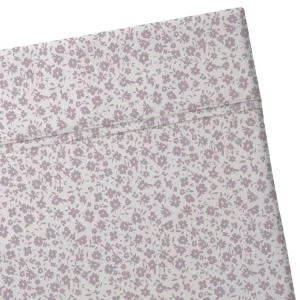 Drap plat satin de coton - Les Yeux de Suzanne Blanc/lavande*Ines by Ines de la Fressange Best