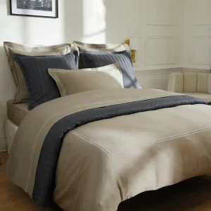 Drap plat satin de coton - Paris Taupe / Taupe*Maison Héritage Hot