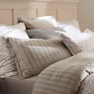 Drap plat satin de coton - Damask Floralia Taupe*Rodier Online
