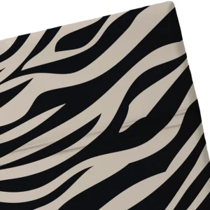 Drap plat satin de coton - Rêves zébrés Noir*Maison Héritage Sale