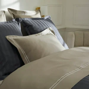 Drap plat satin de coton - Saint-Tropez Blanc / Taupe*Chevignon Hot