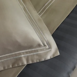 Drap plat satin de coton - Paris Taupe / Taupe*Maison Héritage Hot