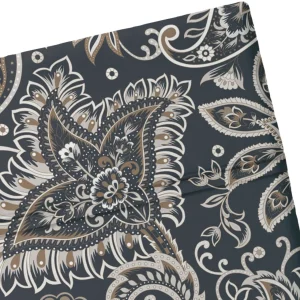Drap plat satin de coton - Indienne Gris / Taupe*Maison Héritage Hot