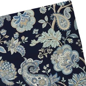 Drap plat satin de coton - Kashmir Blue foncé*Maison Héritage Sale