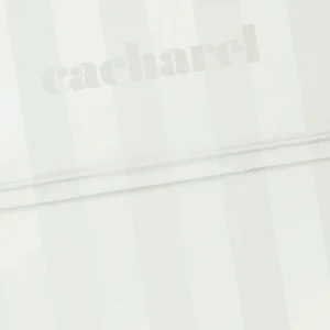 Drap plat satin de coton - dobby stripe Uni Vert Thym*Cacharel Clearance