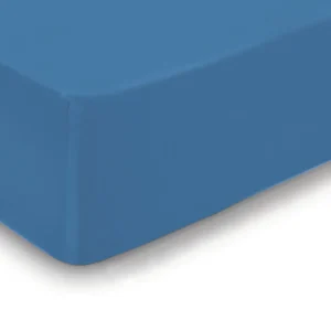 Drap-housse - 100% satin de coton - Bleu*Maison Héritage Clearance