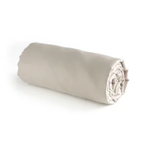 Drap-housse - 100% satin de coton - Beige*Maison Héritage Hot