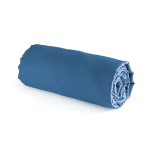 Drap-housse - 100% satin de coton - Bleu*Maison Héritage Clearance