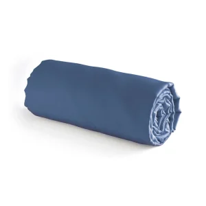 Drap-housse - 100% satin de coton - Bleu foncé*Maison Héritage Discount