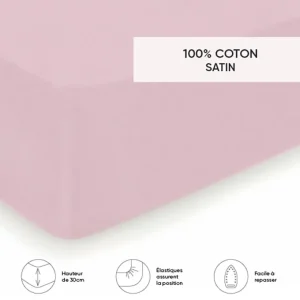 Drap-housse - Aurore Uni Rose clair*Cacharel Fashion
