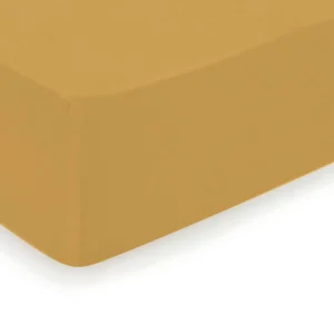 Drap-housse satin de coton - Uni Jaune*Cacharel New