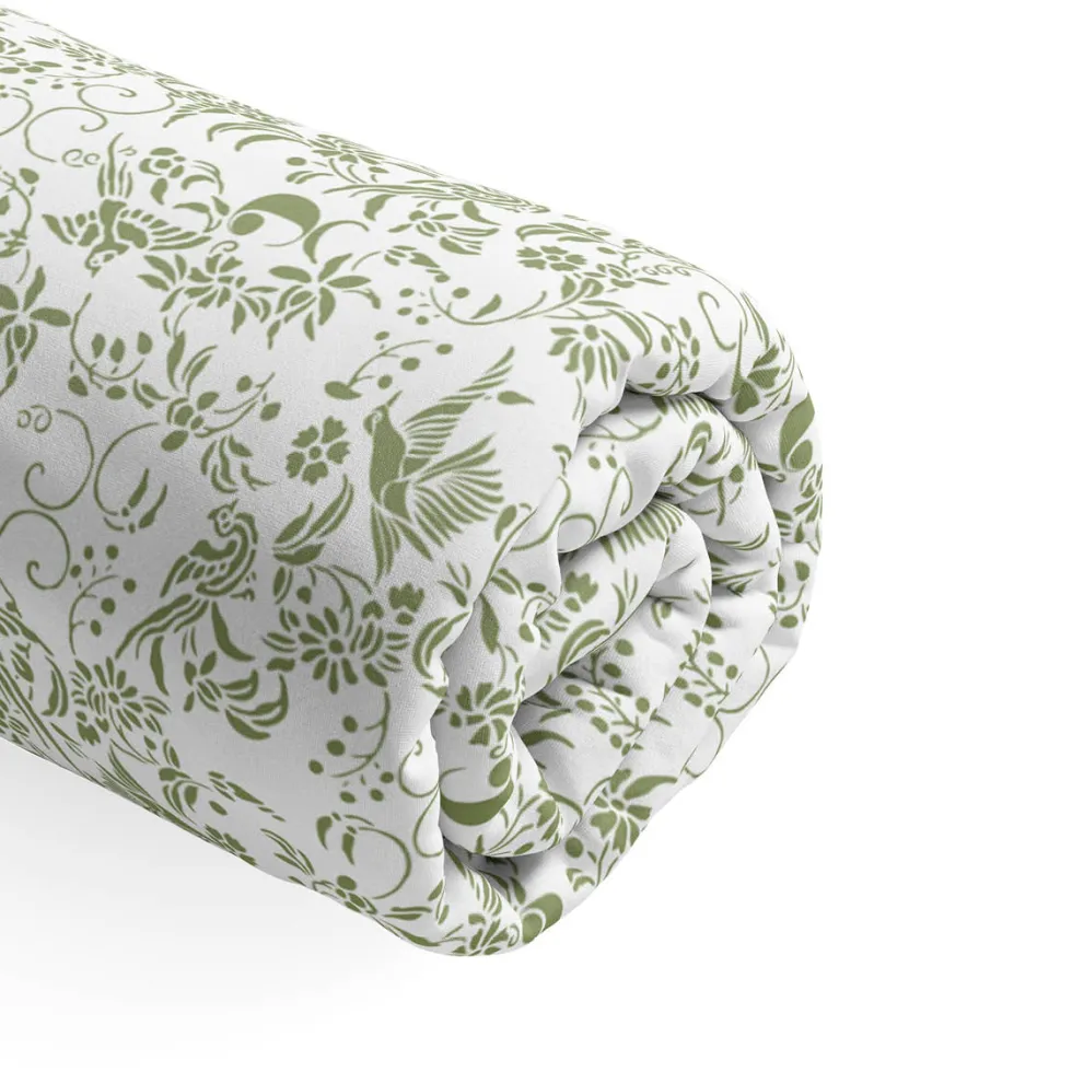 draphousse_satin_de_coton_0-55.webp Drap-housse satin de coton - Birds Vert olive*Cacharel Online