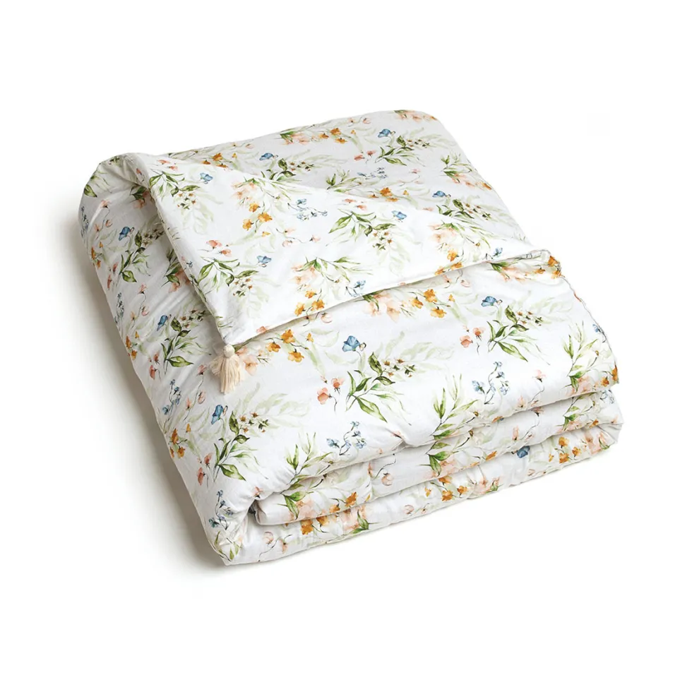 dredon_avec_glands_super__0-4.webp Édredon avec glands super épais en 100% satin de coton - dessin : Jardin de Fleurs Blanc*Rodier Hot