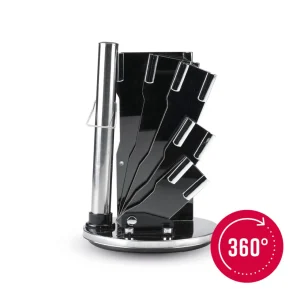 Ensemble de 8 pièces : 1 support en acrylique + 5 couteaux + 1 ciseaux + 1 fusil à aiguiser*Brandt Fashion